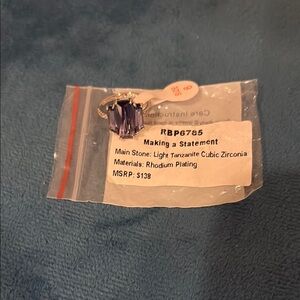 Bomb Party Making a Statement Tanzanite Cubic Zirconia Ring